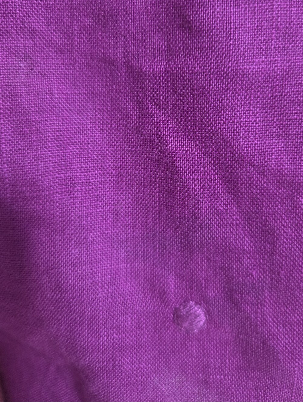 Carole Little 100% Linen Sleeveless Embroidered V-Neck Tunic Magenta 1X Summer - Picture 8 of 8
